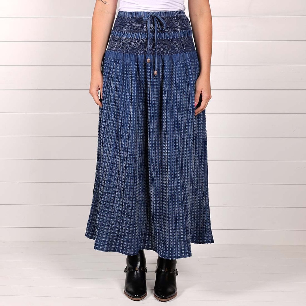 Tantrum textured denim maxi skirt xl